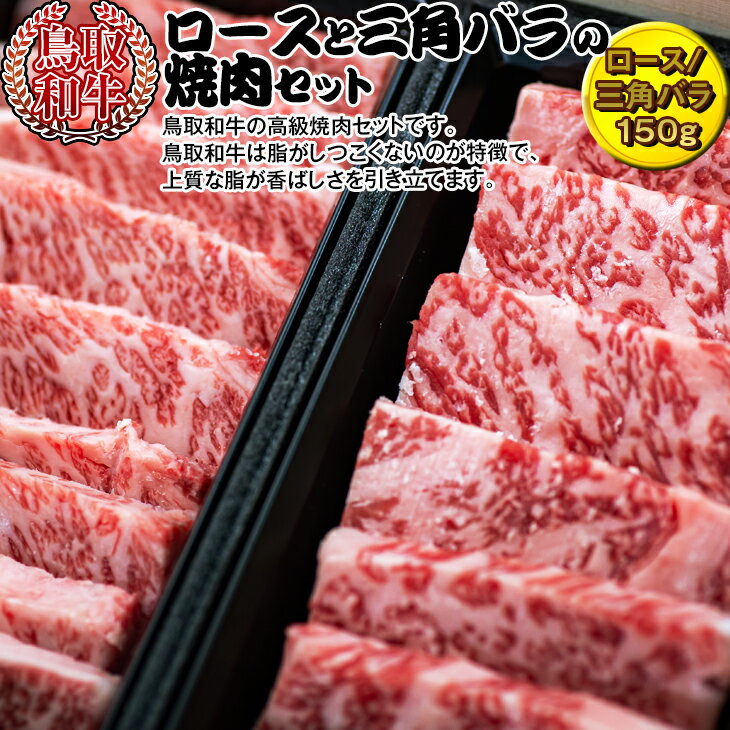 鳥取和牛　ロースと三角バラの焼肉セット | 牛肉 国産 300g 冷凍 バーベキュー BBQ※着日指定不可