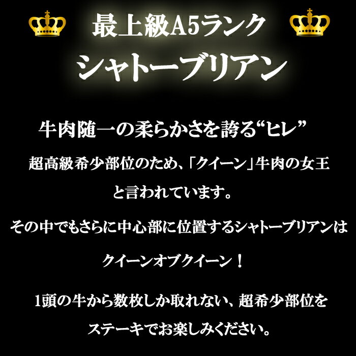 【ふるさと納税】KA08：A5等級！鳥取和牛　超希少部位シャトーブリアン