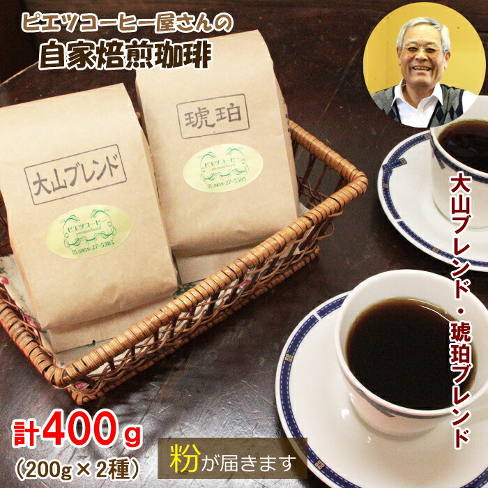 自家焙煎コーヒー(粉) 400g(200g×2種)