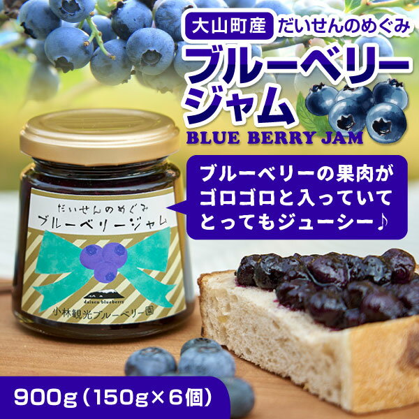 【ふるさと納税】MS-79 大山町産ブルーベリージャム(6個入り) ブルーベリー 果実 果物 ジャム 鳥取県 鳥取県産 大山町 大山 お土産 返礼品 国産 お取...