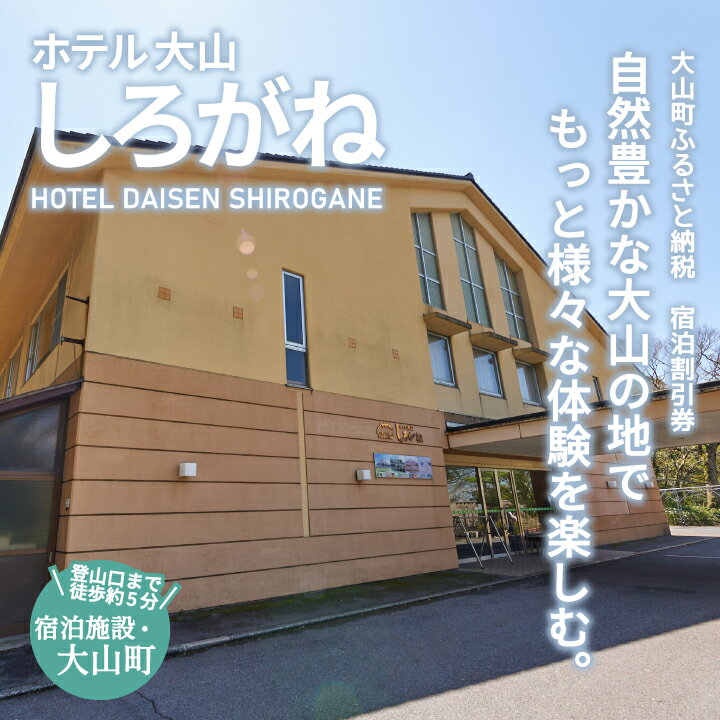 ホテル大山しろがね5,000円宿泊割引券 ホテル 自然 お泊り 泊まり 旅行 観光 宿泊施設 プライベート 貸し切り テラス 鳥取県 鳥取県産 大山町 大山 お土産 返礼品 国産 お取り寄せ ご当地