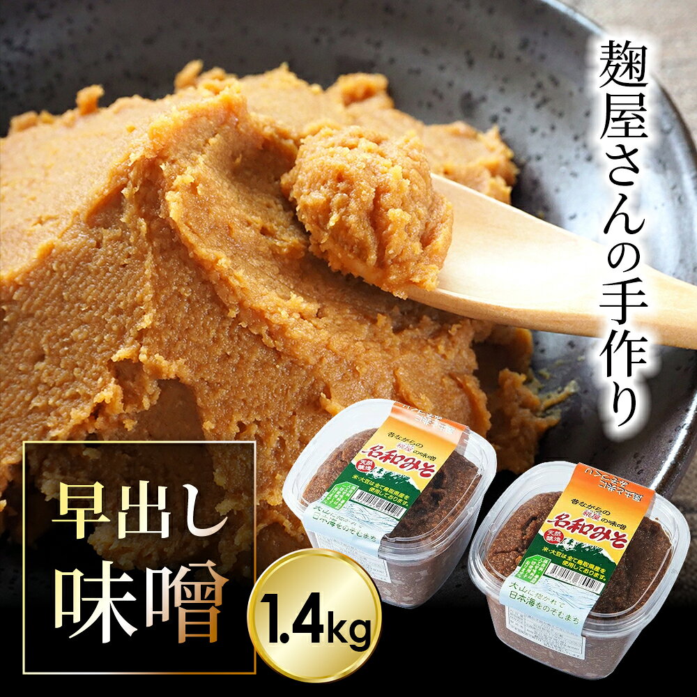 MS-54 麹屋さんが手作りした「名和味噌」（1.4kg） 鳥取県 鳥取県産 大豆 米糀 大山町 大山 お土産 返礼品 国産 お取り寄せ ご当地