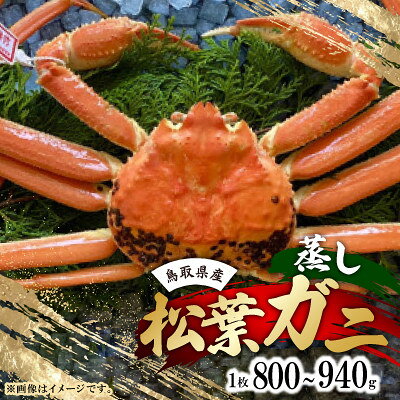 【ふるさと納税】【先行予約】【蒸し】タグ付き松葉ガニ　大　1枚(800～940g前後)　※11月中旬から順次発送【配送不可地域：離島・北海道・沖縄県】【1763398】