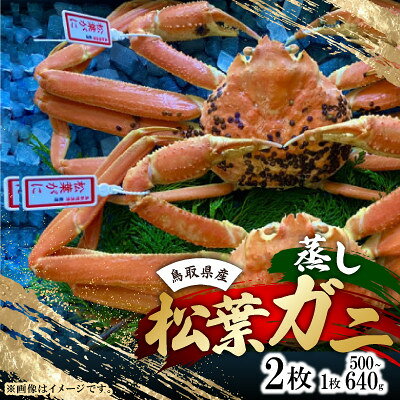 【ふるさと納税】【先行予約】【蒸し】タグ付き松葉ガニ　中2枚(500～640g前後/枚)　※11月中旬から順次発送【配送不可地域：離島・北海道・沖縄県】【1763406】