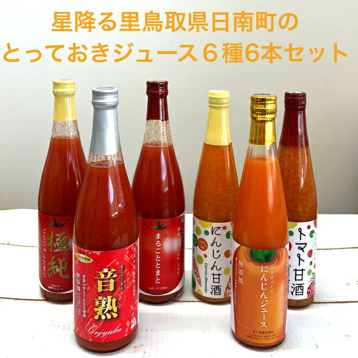 【ふるさと納税】星降る里 鳥取県日南町 自慢のジュース 6種詰合せ セット