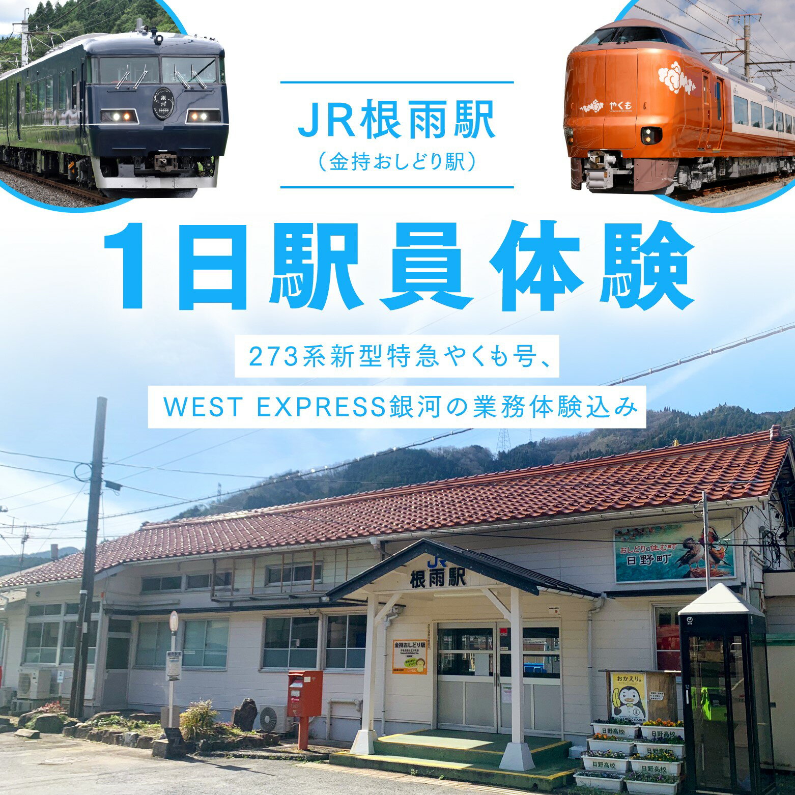 【ふるさと納税】JR根雨駅(金持おしどり駅)1日駅員体験 鳥取県日野町のサムネイル