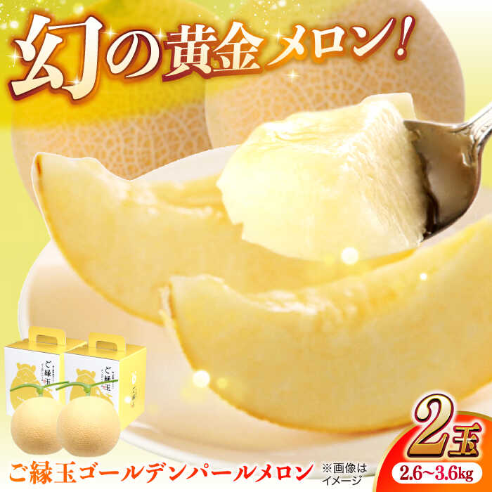 【ふるさと納税】【先行予約】ご縁玉ゴールデンパールメロン 1.3〜1.8kg×2玉 島根県松江市/株式会社ちいきおこし[ALBK003]｜フルーツ メロン 果物 おすすめ 人気 ランキング 果実のサムネイル