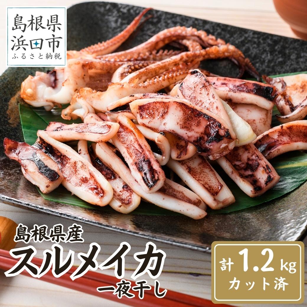 【ふるさと納税】【父の日】【レビューCP対象】島根県産スルメイカ一夜干しカット済 計1.2kg（小分け200gx6袋） いか スルメ 一夜干し 1.2キロ カット済 おつまみ 小分け 個別包装 少量 父の日 贈り物 ギフト 【1780】