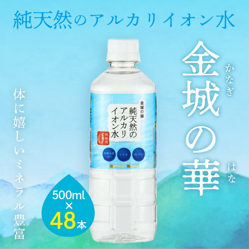 【ふるさと納税】ミネラルウォーター 金城の華 500ml 24本入 2箱 水 飲料水 ふるさと納税 水 ふるさと納税 ミネラルウォーター ペットボトル 天然水 アルカリイオン アルカリイオン水 新生活 応援 準備 【1823】