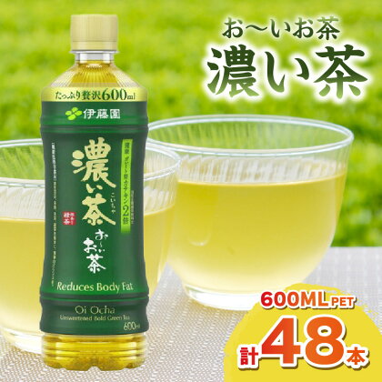 お～いお茶 濃い茶PET 600ml 24本入り×2ケース 計48本 ドリンク 飲料 セット ペットボトル 濃い茶 伊藤園 備蓄 新生活 応援 準備 【1711】