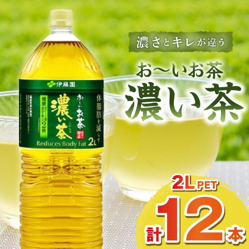 お〜いお茶 濃い茶PET 2L 6本入り×2ケース 計12本 伊藤園 お茶 ペットボトル セット ドリンク 飲料 備蓄 伊藤園 濃い茶 新生活 応援 準備[1712]