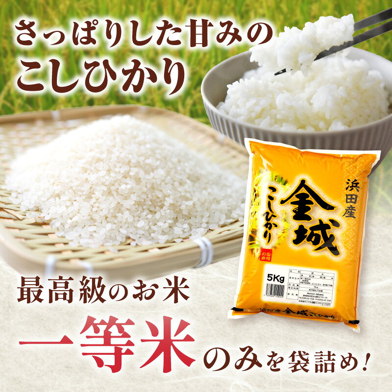 【ふるさと納税】【令和7年産】【数量限定】【定期便】浜田市金城町産「こしひかり」【4kg〜10kg/1回〜12回】 選べる 定期便 こしひかり お取り寄せ 特産 お米 精米 白米 ごはん ご飯 コメ 新生活 応援 準備