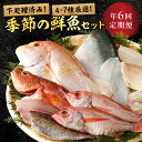 【ふるさと納税】【定期便】季節の鮮魚セット年6回コース 定期便 6回 鮮魚 お任せ お取り寄せ 魚介 鮮魚 セット 下処理済み 【744】