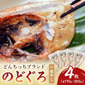 【ふるさと納税】【どんちっちブランド】のどぐろ一夜干し(170g〜200gx4枚) 海鮮 魚介類 のどぐろ アカムツ 一夜干し 干物 【136_1834】