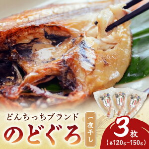 【ふるさと納税】【どんちっちブランド】のどぐろ一夜干し(120g〜150gx3枚) のどぐろ ノドグロ 一夜干し ひもの どんちっち 産地直送 山陰浜田 ふるさと納税 干物 【136_1963】