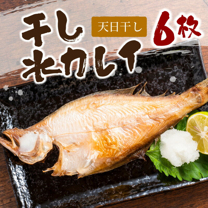 【ふるさと納税】無添加天日(W)干し水カレイ 6枚入り【多田商店】 魚介類 魚貝類 魚 カレイ 水カレイ 干物 干もの 無添加 【944】