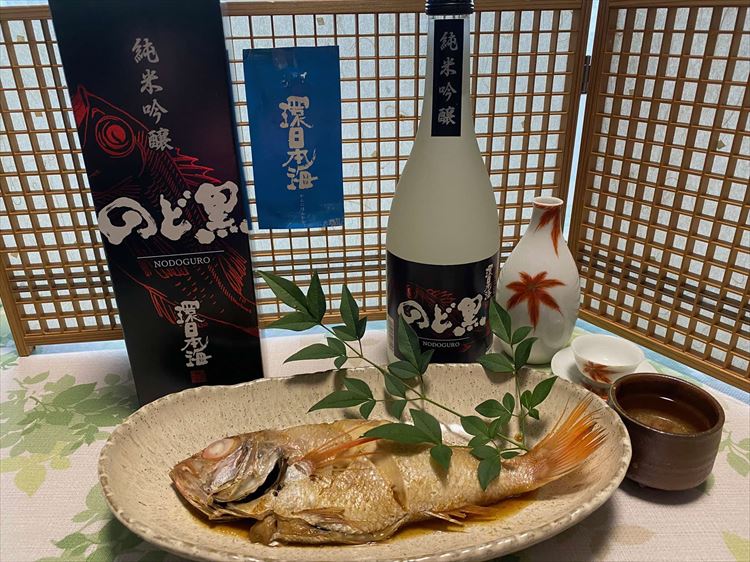 浜田市の魚「のどぐろ」との相性は抜群!環日本海純米吟醸のど黒720ml 酒 お酒 地酒 純米吟醸 辛口 日本海酒造 [1489]