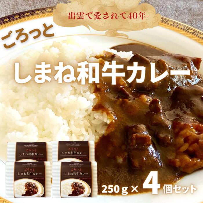 14位! 口コミ数「0件」評価「0」ごろっとしまね和牛カレー　4食セット　ご当地カレー島根 お取り寄せ 牛肉 時短 冷凍食品 ディナー ごちそう