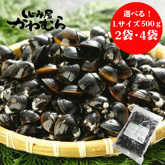 [選べる数量][宍道湖産]プリプリ!冷凍砂抜きしじみ Lサイズ500g 2袋または4袋 | 小分け 個包装 砂抜き済 貝 詰め合わせ お取り寄せ グルメ 蜆 島根県 出雲市