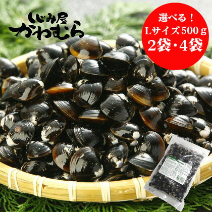 【宍道湖産】プリプリ！冷凍砂抜きしじみ　Lサイズ/500g×2袋 4袋 小分け 個包装 砂抜き済 貝 詰め合わせ お取り寄せ グルメ 蜆 島根県 出雲市