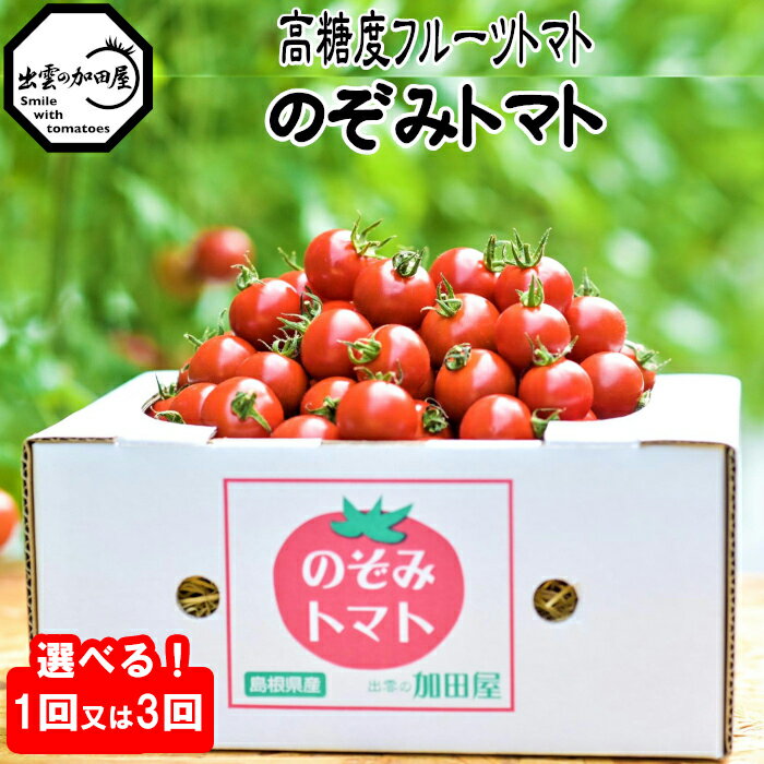 17位! 口コミ数「0件」評価「0」高糖度 フルーツトマト【出雲の加田屋】希トマト糖度8以上| 1回お届け 3回定期便中玉 フルティカ ミニトマト のぞみトマト 出雲の加田屋 ･･･ 