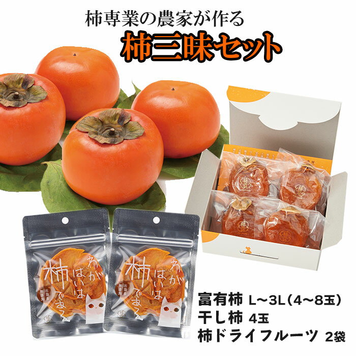 [柿専業の農家が作る]柿三昧セット | 富有柿 干し柿 ドライフルーツ 詰め合わせ