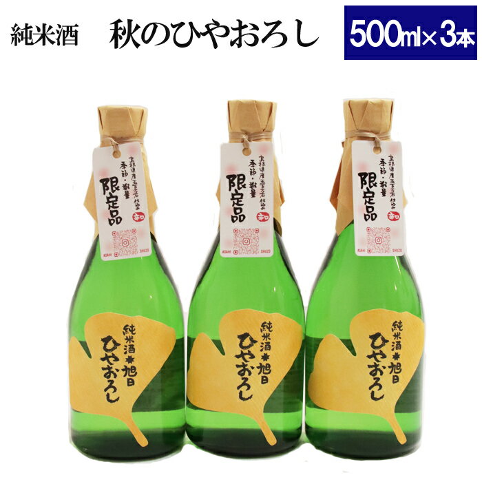 【ふるさと納税】十旭日 秋のひやおろし セット 500ml×3本| おすすめ 酒 お酒 さけ sake 純米酒 五百万石 期間限定のサムネイル