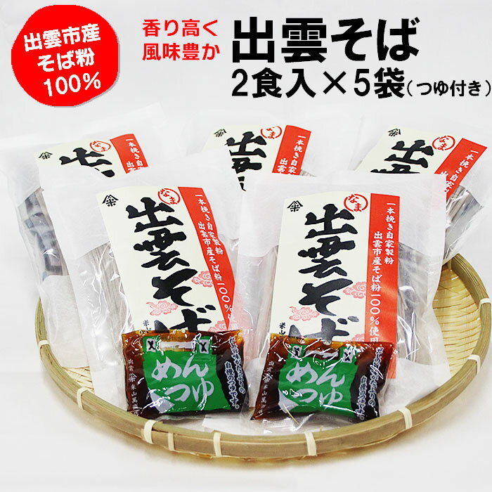 1位! 口コミ数「3件」評価「5」【つゆ付き】出雲市産 そば粉 使用 出雲 そば 10食分 | 蕎麦 soba 麺 麺類 半なま 詰め合わせ 詰合せ セット お取り寄せ グル･･･ 