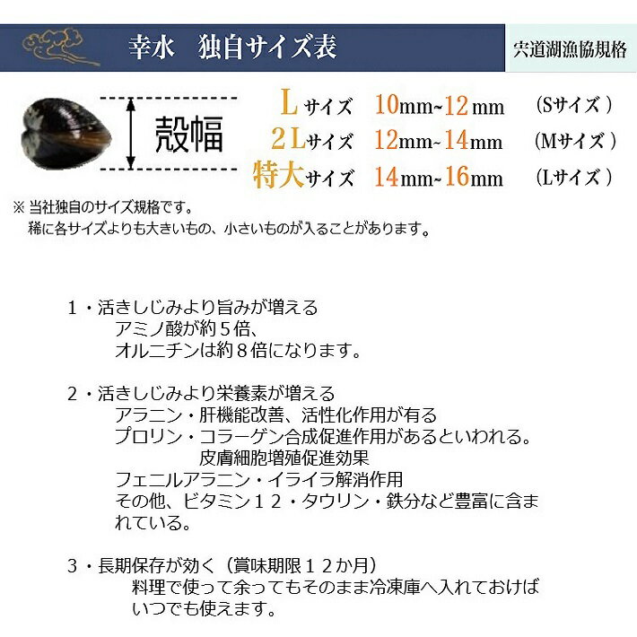 【ふるさと納税】宍道湖産冷凍大和しじみ（特大）200g×10袋 天然 砂抜き 水洗い済 加熱用 漁師 直接買付け 新鮮 味噌汁 お取り寄せ グルメ 名物 2kg 小分け