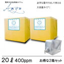 【ふるさと納税】電解次亜塩素酸水 400ppm 【20LBOX 2個セット】 除菌・消臭