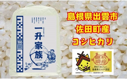 新米予約 出雲市佐田町産コシヒカリ 「一升家族」(白米5.5kg) | 2024年産 1回 3回 定期便 お米 米 こめ 島根県 出雲市