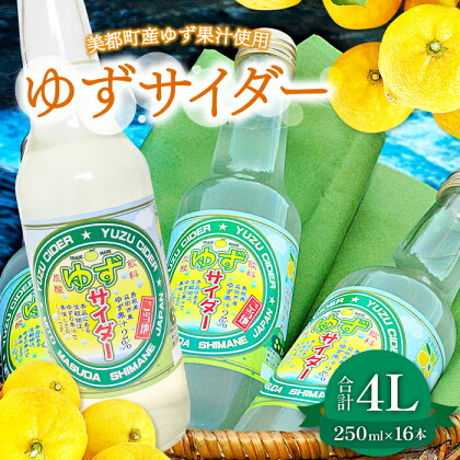 ゆずサイダー 250ml×16本 飲料類 炭酸飲料 ジュース サイダー ご当地サイダー 柚子果汁 果物 柚子 特産品 お取り寄せ