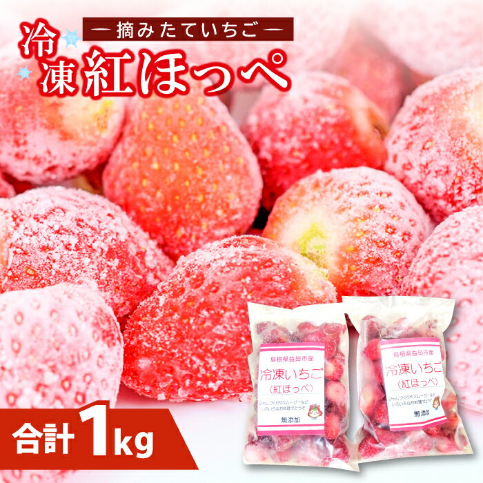 11位! 口コミ数「0件」評価「0」 冷凍いちご 500g×2袋 果物 フルーツ デザート お菓子作り 苺 紅ほっぺ ジャム スムージー 冷凍 特産品 お取り寄せ グルメ