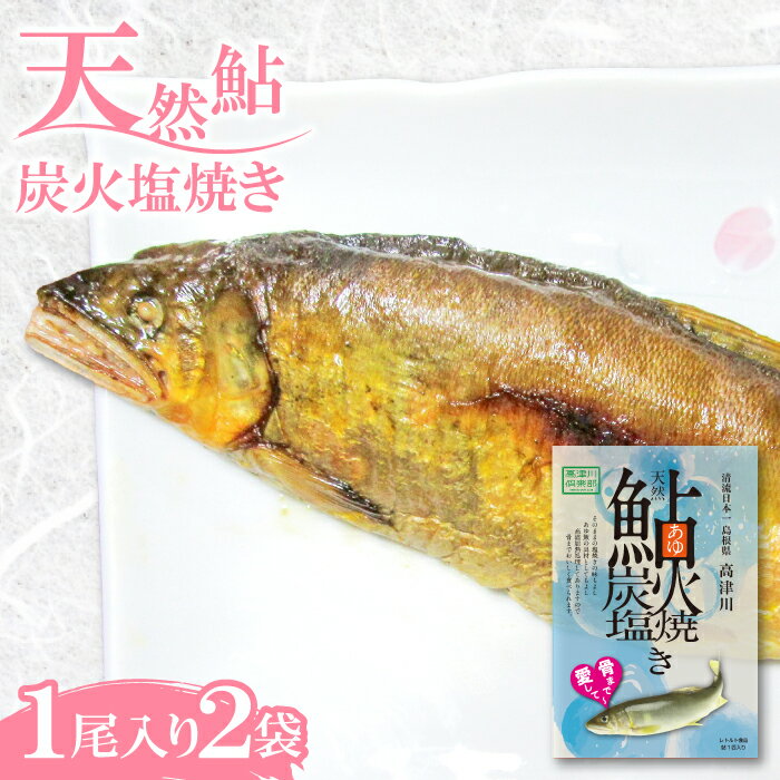 鮎 あゆ アユ 炭火焼き 塩焼き レトルト 常温 高津川 食品 新鮮 川魚 常備食 魚 魚介 海鮮 1尾入り 2袋 個包装 ギフト プレゼント 贈答