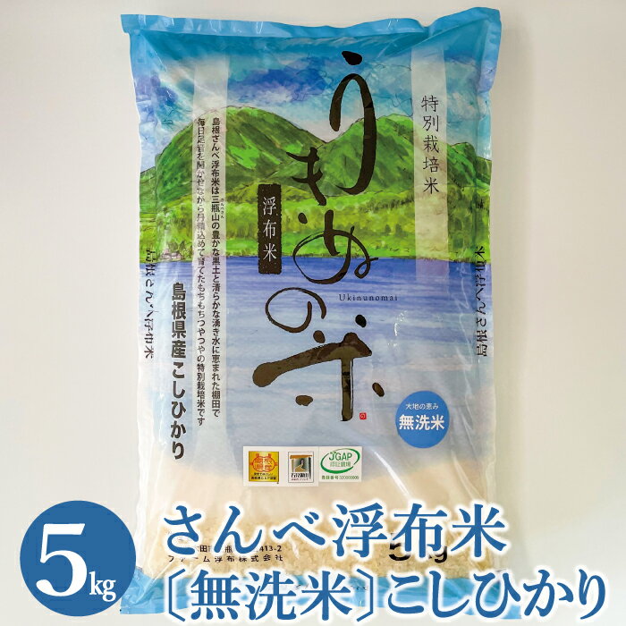 【ふるさと納税】特別栽培米 コシヒカリ 無洗米 さんべ浮布米 5kg 国産 島根県産...