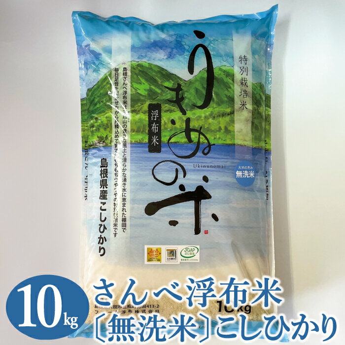 【ふるさと納税】 令和4年産 新米 特別栽培米 さんべ浮布米 コシヒカリ 無洗米 10kg 国産 島根県産 大田市産 米 こしひかり 令和4年度産 2022年産 減化学肥料 減農薬 JGAP認証 ごはん お弁当 おにぎり おむすび 特産品 お取り寄せ グルメ