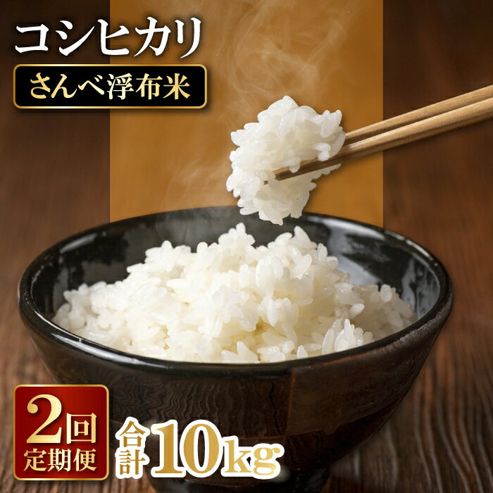 【ふるさと納税】 定期便 2回 令和5年産 特別栽培米 さんべ浮布米 コシヒカリ 令和5年度産 2023年産 無洗米 5kg 2回 合計10kg 国産 島根県産 大田市産 米 減化学肥料 減農薬 JGAP認証 ごはん …