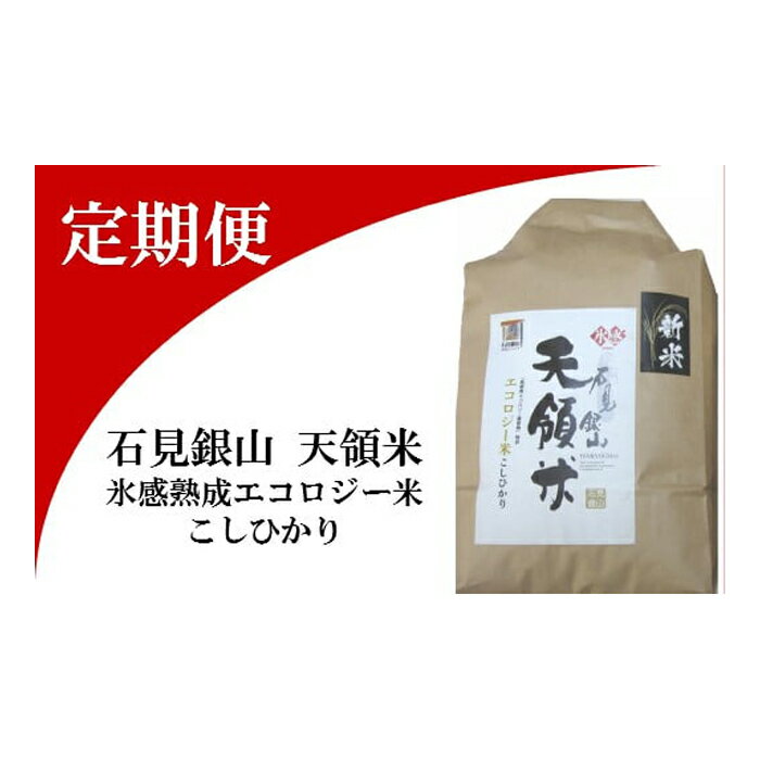 【ふるさと納税】 【5回定期便】 石見銀山天領米 コシヒカリ 5kg×5回お届け 合計25kg 米 こしひかり エコロジー米 氷感熟成 減農薬 減化学肥料 ご飯 ごはん 朝食 お弁当 おにぎり 国産 島根県産 大田市産 特産品 お取り寄せ