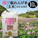 【ふるさと納税】令和5年産 特別栽培米 三瓶れんげ米 コシヒカリ 玄米 10kg 国産 米 玄米 100% 無化学肥料 減農薬 エコロジー米 美味しまね認証 安心 安全 環境保全型農業 令和5年度産 2023年産 れんげ草 ダイエット 健康 特産品 お取り寄せ