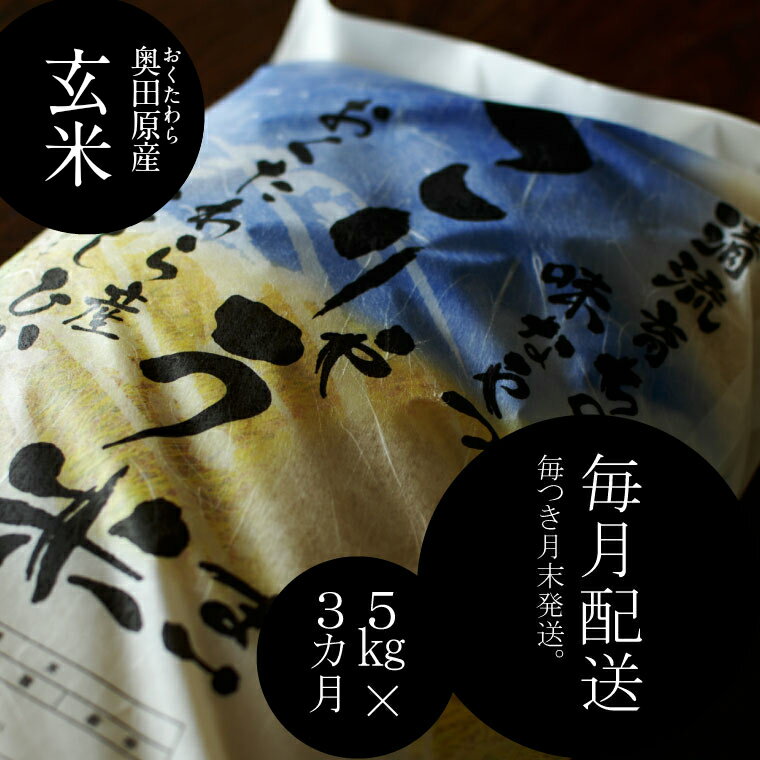 ＜定期便＞ こりゃう米(まい) 玄米 5kg×3ヶ月 毎月 ／ 米 令和5年産 こりゃうまい コシヒカリ 中山間地 清流 高地 水