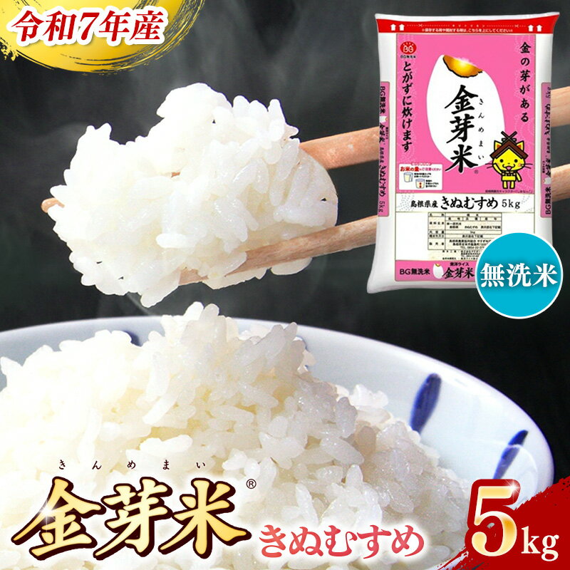 【ふるさと納税】BG無洗米 金芽米 きぬむすめ 5kg ／令和7年産 節水 健康 ビタミン ミネラル つや お弁..