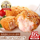 【ふるさと納税】【定期便】山陰ごほうびコロッケ 16個入り 隔月3回 / 80g 16個 カニ クリーム コロッケ ごほうび ごちそう 美味しい パーティー お...