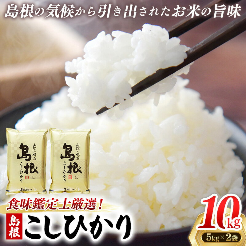 【ふるさと納税】 【新米 先行受付】食味鑑定士厳選　島根こしひかり 10kg（5kg×2袋）【米 コシヒカリ 令和7年産 先行予約 新米予約 精..