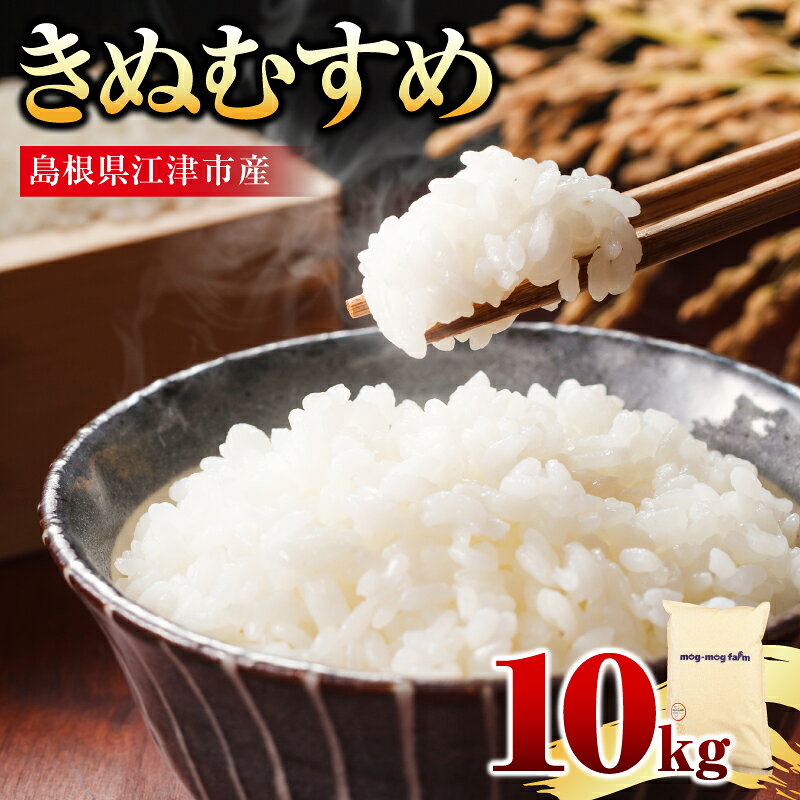 【先行予約】【R8年度産】島根県江津市 きぬむすめ 白米 10kg ※発送直前精米※ MG-4｜ 島根県江津市産 国産 米 白米 精米 きぬむすめ ごはん ご飯 白飯 弁当 おにぎり 10キロ 農家直送 お米 新米