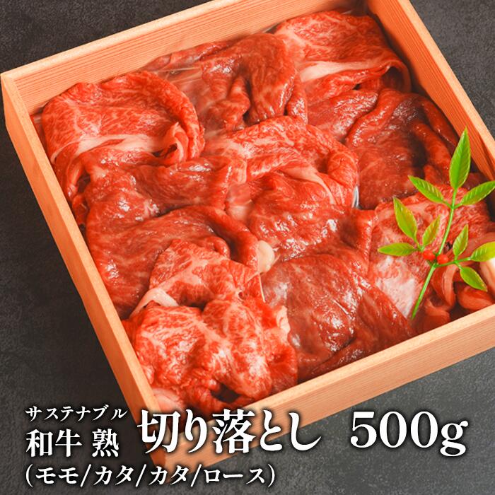 サステナブル和牛 熟 切り落とし(モモ/カタ/ロース) 500g 牛肉