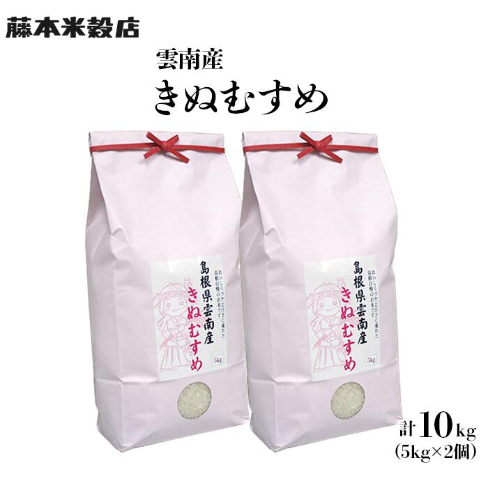 島根県「雲南産きぬむすめ」10kg(5kg×2) 米 コメ きぬむすめ 白米