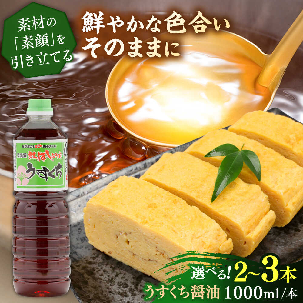 【ふるさと納税】【年内発送】【選べる容量】素材の「素顔」を、美しく引き立てる。うすくち醤油1000ml..