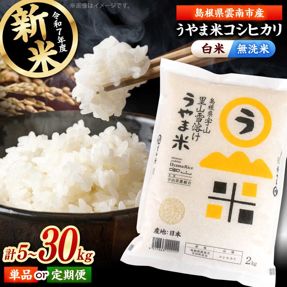 【ふるさと納税】 米 無洗米 白米 選べる! 米 お米 ご飯 ごはん ライス 定期便 単品 新米 コシヒカリ 5kg 8kg 10kg うやま米 お米 こめ コ...