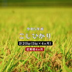 【ふるさと納税】令和5年産 ／お米定期便／4ヵ月　しまね川本 こしひかり 5kg (計20kg） 島根県 川本町産 コシヒカリ 藤屋 石見米