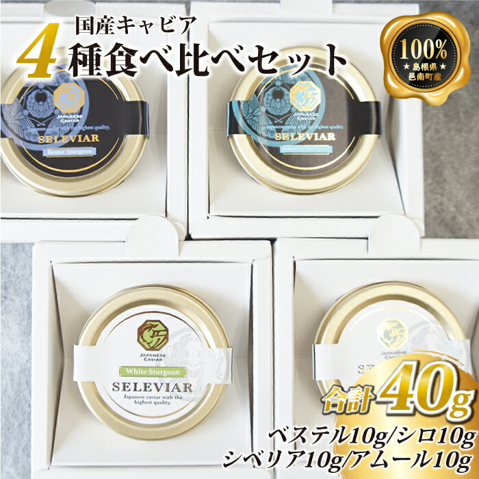 45位! 口コミ数「0件」評価「0」キャビア4種食べ比べセット計40g（4種各10g）